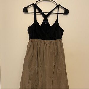 Gap black/tan midi dress